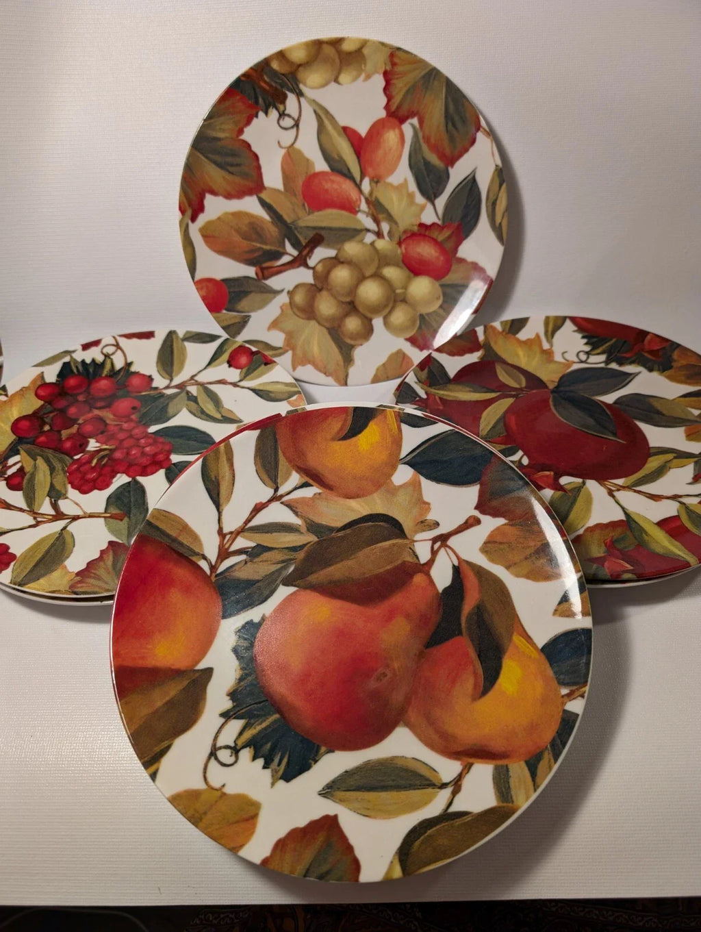 Set 7 Harry And David Fall Fruit Themed Plates 2007